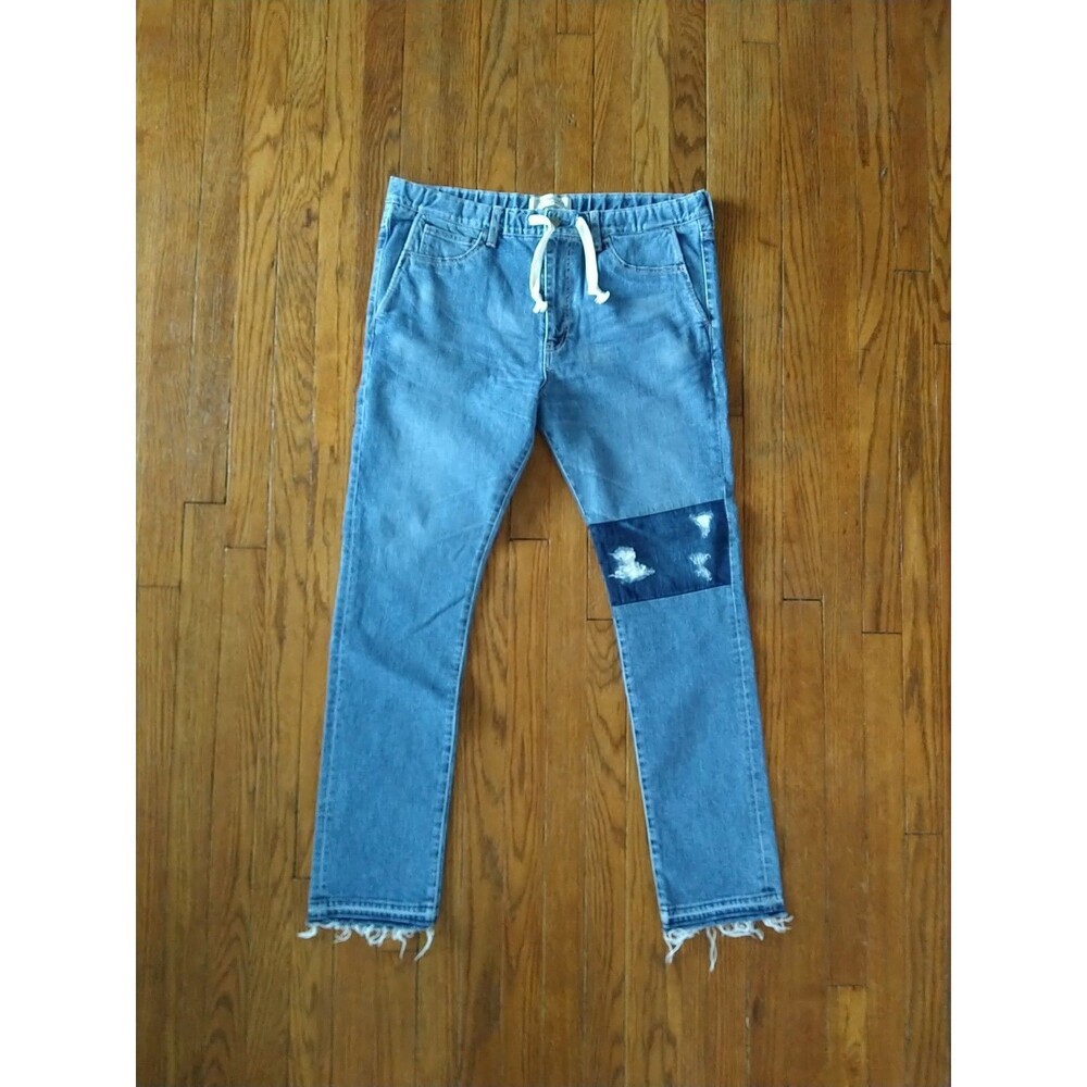 Remi Relief Japan The Golden State Women’s XL Denim Jean Drawstring Distressed
